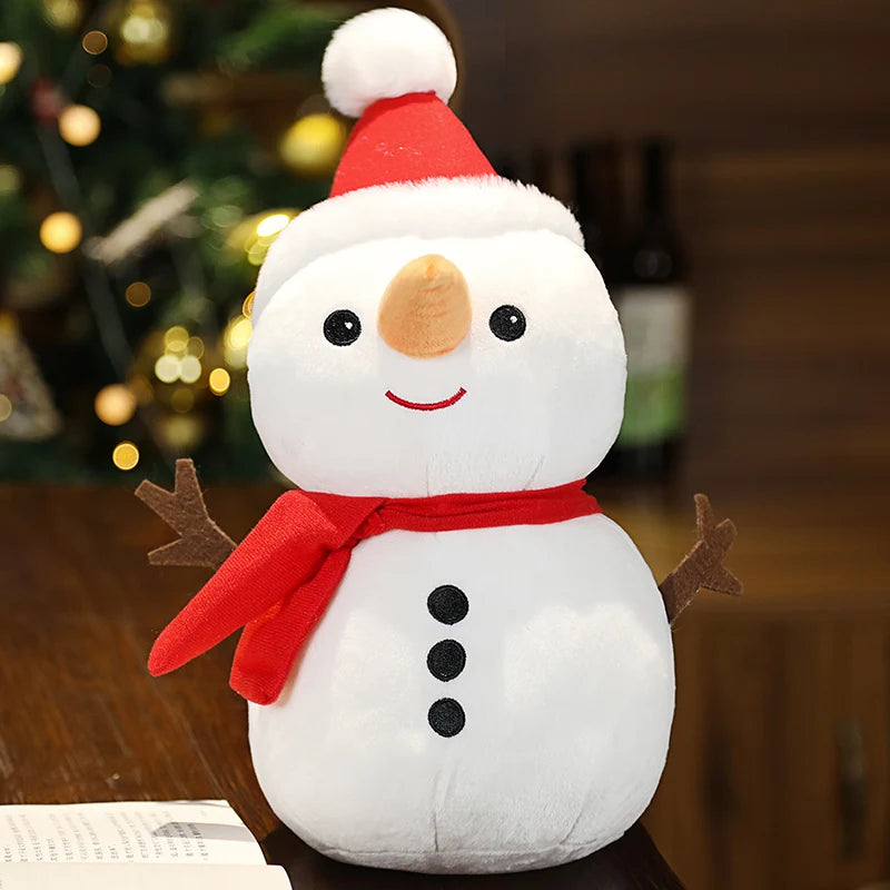 23CM Lovely Santa Claus & Elk Snowman Plush Toys Stuffed Animal Doll Christmas Gifts For Children Kids Home Decoration