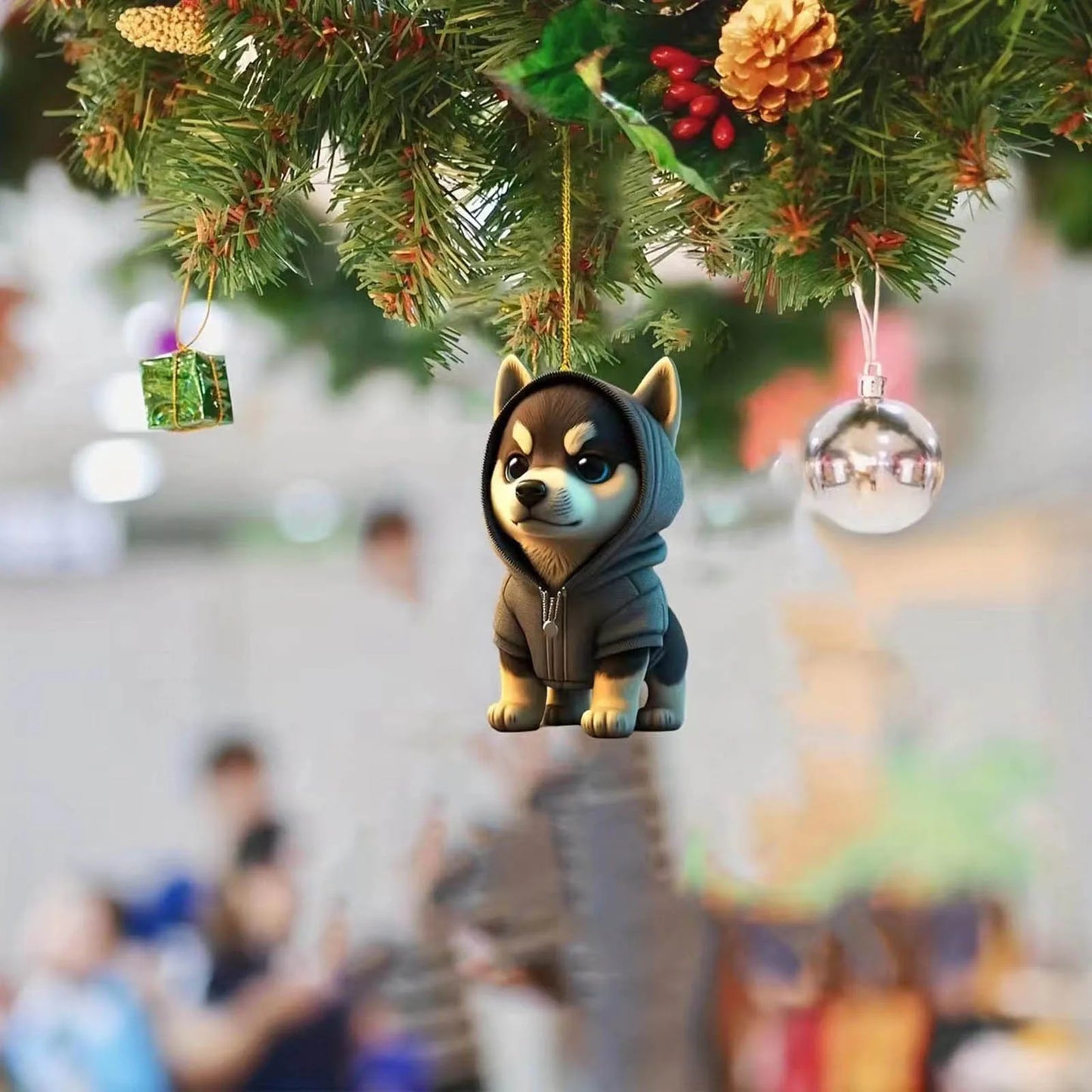 Xmas Dog Pendant Christmas Party Decoration Hanging Ornament Christmas Tree Hanging Ornaments Christmas Decoration 2023 New