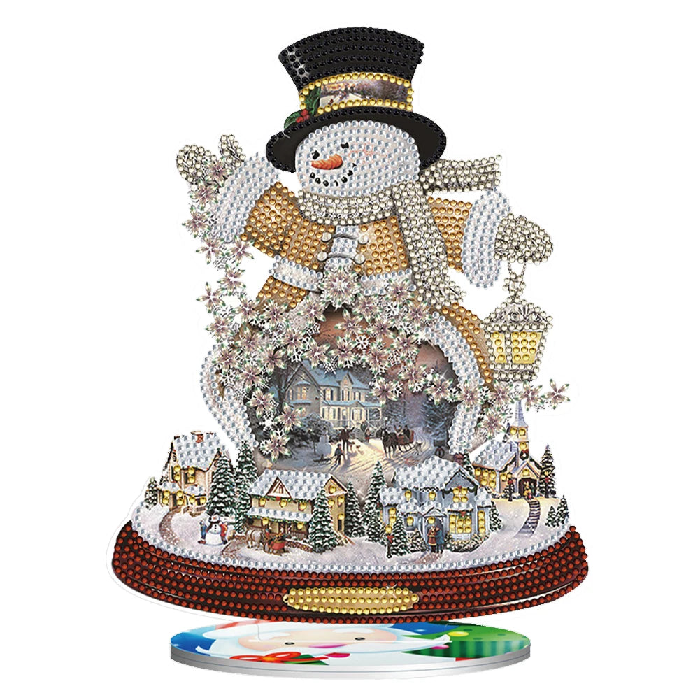 Diamond Art Table Decor Desktop Xmas Tree Ornament 5D Diamond Painting Crystal Embroidery Mosaic Painting Christmas Decorations