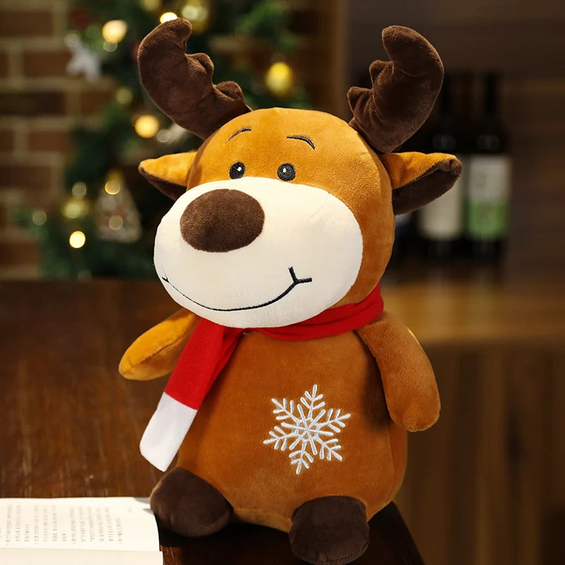 23CM Lovely Santa Claus & Elk Snowman Plush Toys Stuffed Animal Doll Christmas Gifts For Children Kids Home Decoration